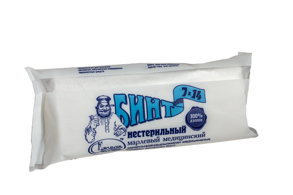 Бинт марлевый медицинский нестерильный, 7 м х 14 см, 1 шт. фото