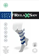 Relaxsan Cotton Socks Гольфы с хлопком 1 класс компрессии Унисекс, р. 4, пара, 1 шт, черного цвета, арт. 820 (18-22 мм рт.ст.) фото