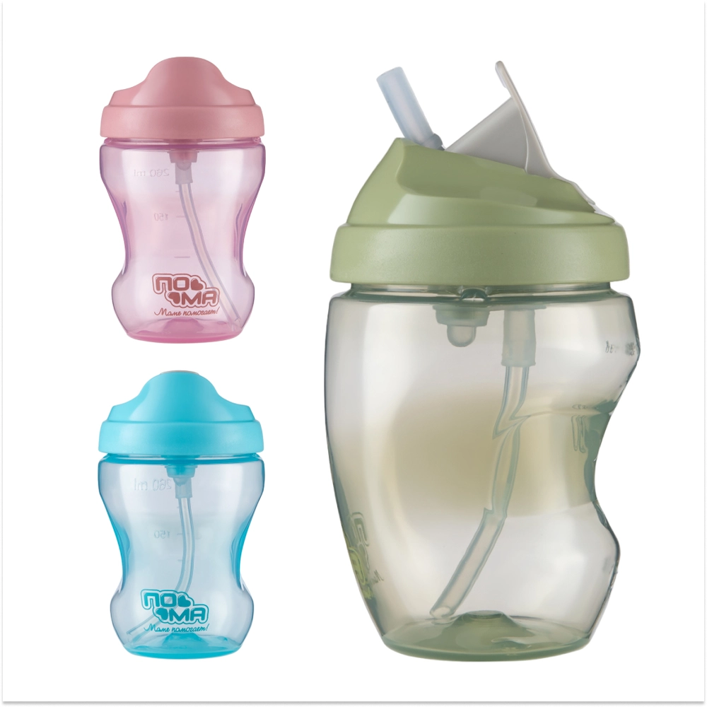 Пома поильник спортивный с трубочкой, 12+ мес, 260 мл, 1 шт, арт. 3314 фото