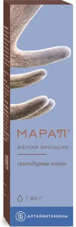 Марал скипидарные ванны концентрат, эмульсия для ванн, 80 г, 1 шт, желтая фото