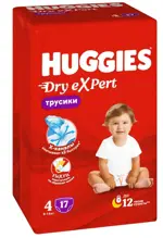 Huggies Dry eXpert Подгузники-трусики детские, р. 4, 17 шт, 9-14 кг фото