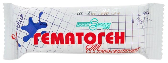 Гематоген Народный школьный, плитка, 40 г, 1 шт. фото