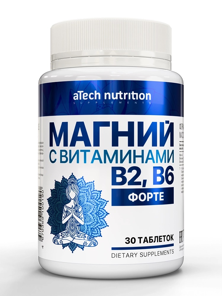 Atech nutrition Магний форте с витаминами B2 и B6, капсулы, 30 шт. фото