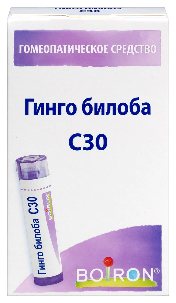 Гинго билоба C30, гранулы гомеопатические, 4 г, 1 шт. фото