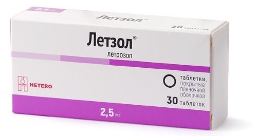 Летзол, 2.5 мг, таблетки, покрытые пленочной оболочкой, 30 шт. фото