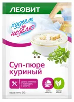 Леовит Худеем за неделю Суп-пюре куриный, 20 г, 1 шт. фото