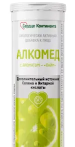 Сердце Континента Алкомед, таблетки шипучие, 10 шт, лайм фото