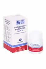 Амлодипин + Валсартан Канон, 5 мг + 80 мг, таблетки, покрытые пленочной оболочкой, 90 шт. фото