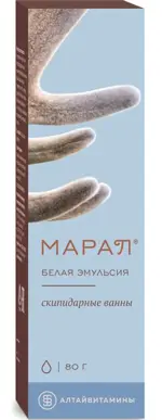 Марал скипидарные ванны концентрат, эмульсия для ванн, 80 г, 1 шт, белая фото