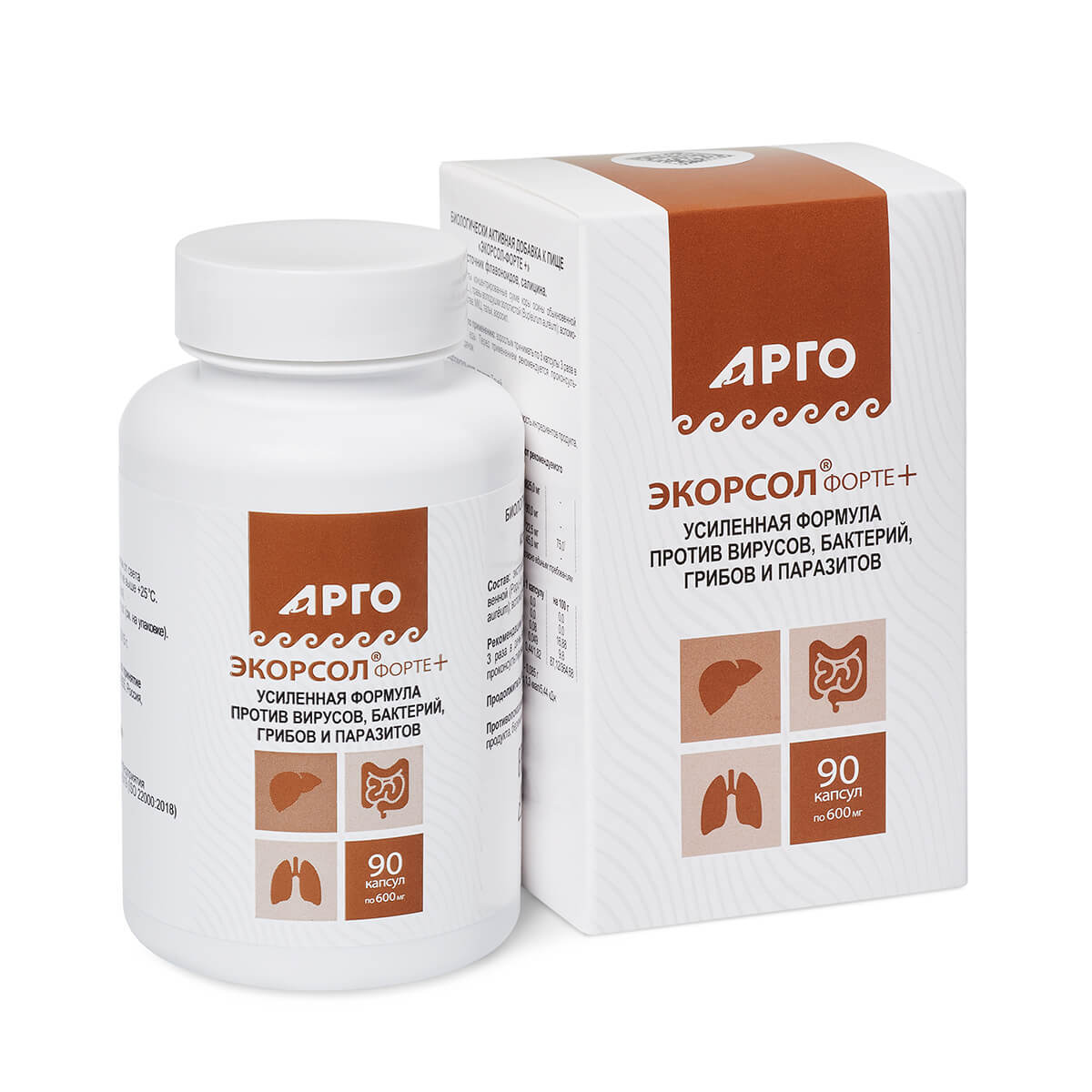 Экорсол форте плюс, 600 мг, капсулы, 90 шт. фото