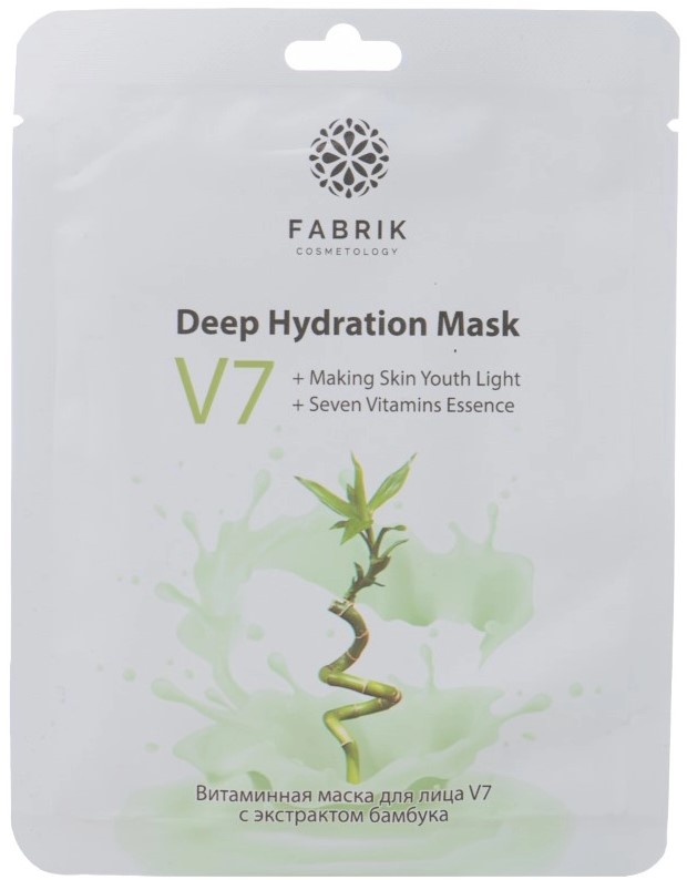 Fabrik Cosmetology V7 маска для лица тканевая витаминная, маска, 1 шт, бамбук фото