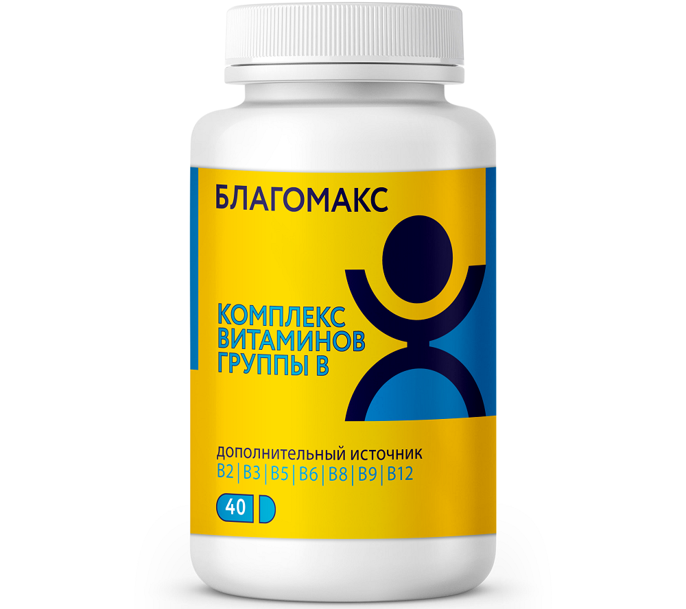 Благомакс Комплекс витаминов группы B, 0.15 г, капсулы, 40 шт. фото