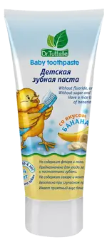 Dr. Tuttelle, паста зубная, 75 мл, 1 шт, банан, для детей с 1-го года до 4-х лет фото