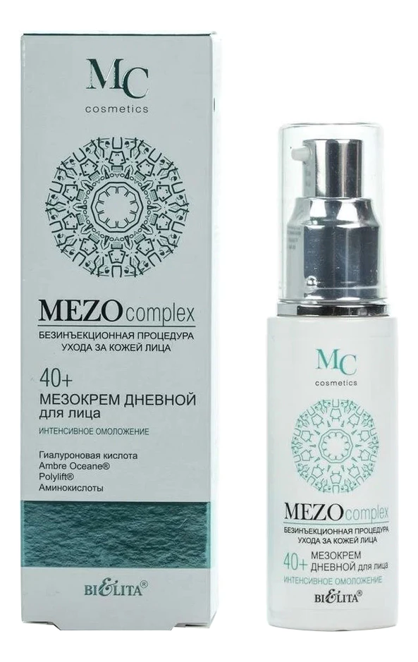 Белита MEZOcomplex Мезокрем для лица 40+ интенсивное омоложение дневной, крем, 50 мл, 1 шт. фото