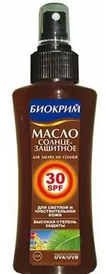 Биокрим масло, масло солнцезащитное, 150 мл, 1 шт, SPF 30 фото
