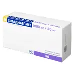 Ситадиаб Мет, 1000 мг + 50 мг, таблетки, покрытые пленочной оболочкой, 56 шт. фото 1