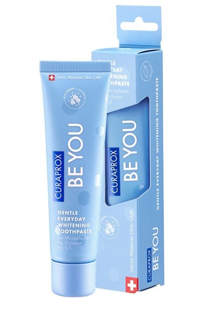 Curaprox Be You отбеливающая Зубная паста, паста зубная, 60 мл, 1 шт, ежевика + лакрица фото