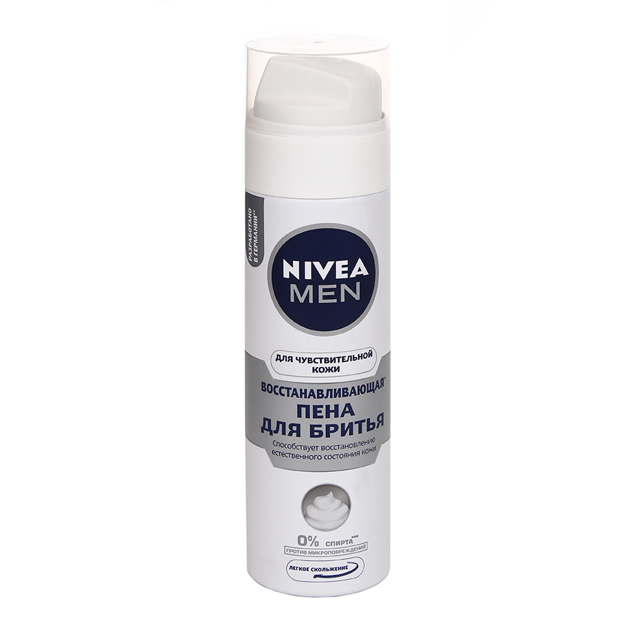 Nivea Men пена для бритья восстанавливающая, пена для бритья, 200 мл, 1 шт. фото