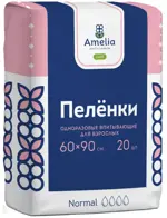 Амелия Пеленки впитывающие, 60 см х 90 см, 20 шт, для взрослых фото