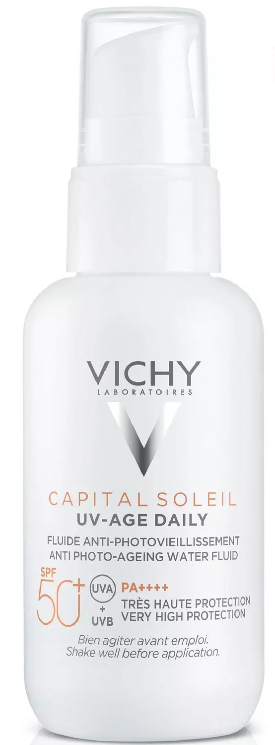 Vichy Capital Soleil UV-Age Daily Невесомый солнцезащитный флюид для лица, флюид, 40 мл, 1 шт, SPF 50+ фото