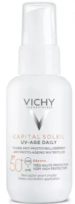 Vichy Capital Soleil UV-Age Daily Невесомый солнцезащитный флюид для лица, флюид, 40 мл, 1 шт, SPF 50+ фото