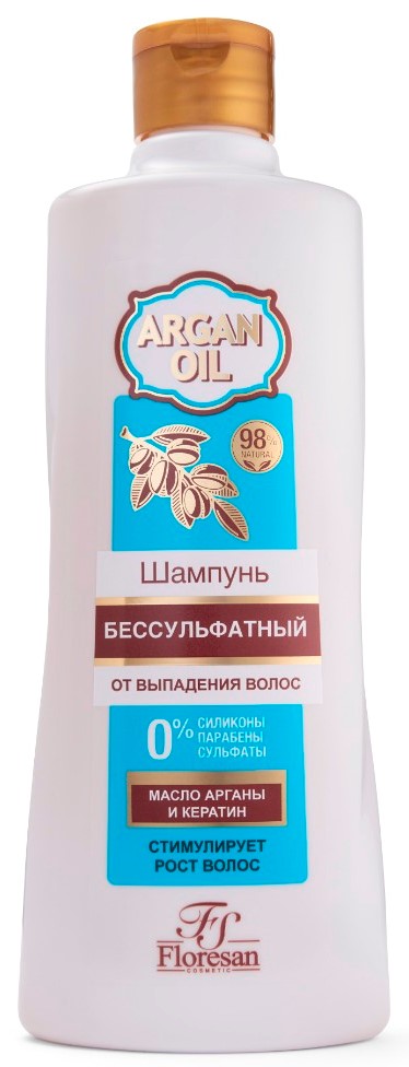 Floresan Argan Oil, шампунь бессульфатный, 400 мл, 1 шт, против выпадения волос, арт. Ф-721 фото