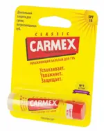 Carmex Бальзам для губ SPF 15, бальзам для губ, 4,25 г, 1 шт, классический фото 