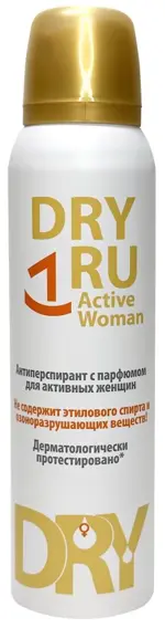 Dry Ru active woman, антиперспирант, 150 мл, 1 шт, с парфюмом для активных женщин фото