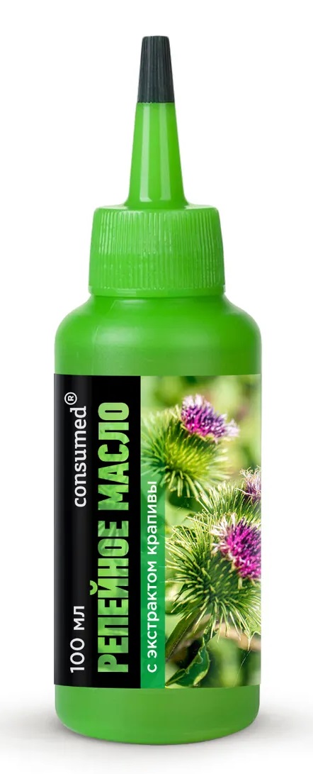 Консумед Репейное масло с экстрактом крапивы, масло косметическое, 100 мл, 1 шт. фото