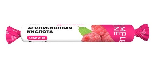 ABC Хэлси Фуд Аскорбинка с глюкозой и сахаром детская, 3 г, таблетки жевательные, 10 шт, со вкусом малины фото