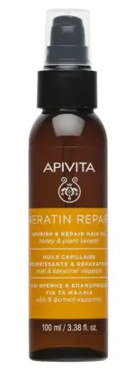 Apivita Масло для волос питательное восстанавливающее с медом и растительным кератином, масло, 100 мл, 1 шт. фото