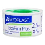 Ecoplast Ecofilm Plus Лейкопластырь медицинский фиксирующий, 2.5 см х 500 см, 1 шт, прозрачный, полимерная основа фото