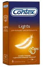 Contex Lights, презервативы, 6 шт, особо тонкие фото