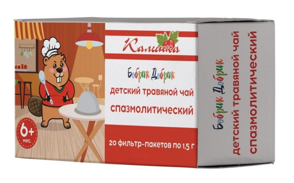 Бобрик Добрик Чай травяной детский спазмолитический, фиточай, 1.5 г, 20 шт. фото