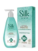 Silk sense нежное мыло для интимной гигиены с экстрактами алоэ и календулы, мыло жидкое, 190 мл, 1 шт. фото