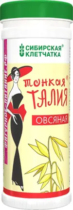 Сибирская клетчатка овсяная Тонкая талия, 170 г, 1 шт. фото