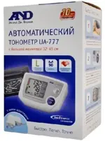 Тонометр автоматический AND UA-777 с адаптером, 1 шт, с увеличенной манжетой 32-45 см фото