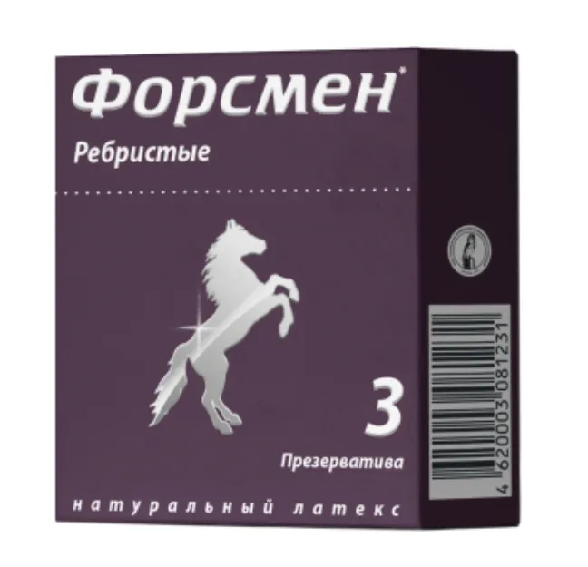 Форсмен презервативы ребристые, презервативы, 3 шт. фото