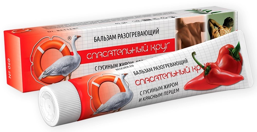Спасательный круг бальзам разогревающий гусиный жир и красный перец, бальзам, 100 мл, 1 шт. фото