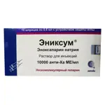 Эниксум, 10000 МЕ (анти-Ха)/мл, раствор для инъекций, 0.6 мл, 10 шт. фото