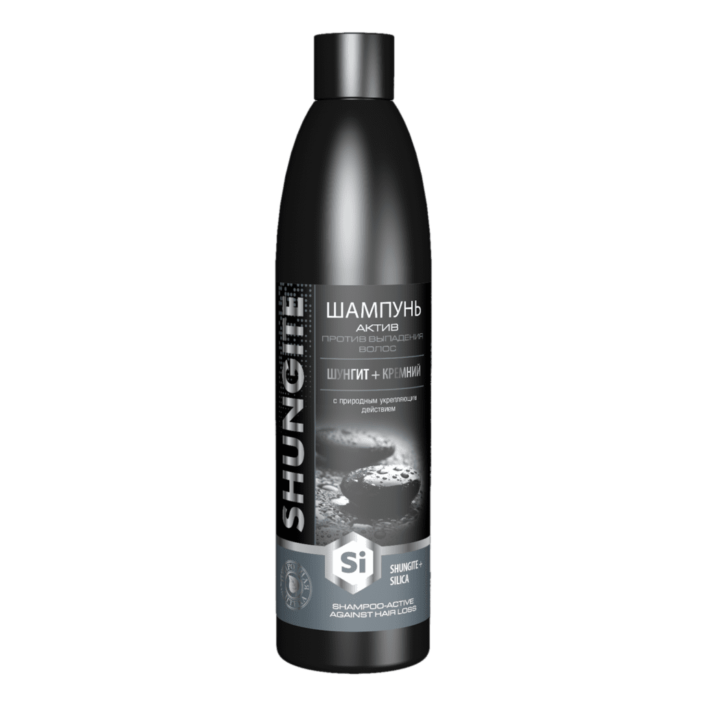 Природная аптека Шампунь актив Шунгит + Кремний, шампунь, 330 мл, 1 шт, против выпадения волос фото