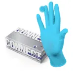 Connect Blue Nitrile Перчатки смотровые нитриловые нестерильные, Large L, перчатки, пара, 50 шт. фото