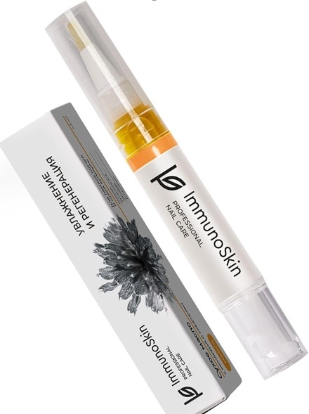 Immunoskin сухое масло с монардой и скваланом для ломких ногтей и сухой кутикулы, масло косметическое, 4.5 мл, 1 шт, с ароматом манго фото