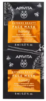Apivita Маска для лица, маска для лица, 8 мл, 2 шт, мёд фото 
