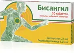 Бисангил, 2.5 мг+6.25 мг, таблетки, покрытые пленочной оболочкой, 30 шт. фото