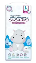 Joonies Premium Soft Подгузники для детей, L, 42 шт, 9-14 кг фото