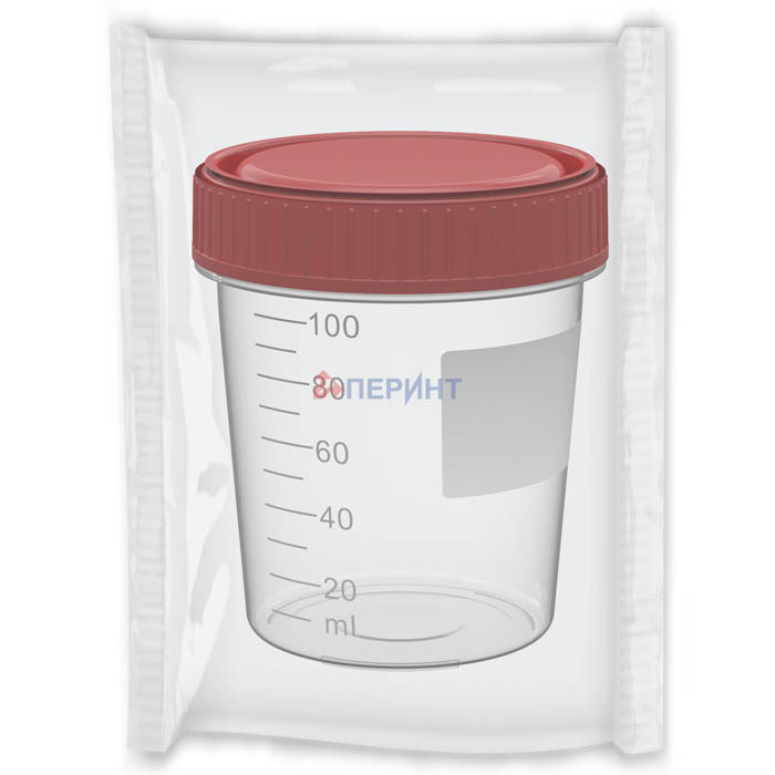 Контейнер для биоматериалов, 100 мл, 1 шт, стерильный фото