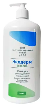 Экодерм шампунь для ежедневного использования, шампунь, 750 мл, 1 шт, pH 5.5 фото