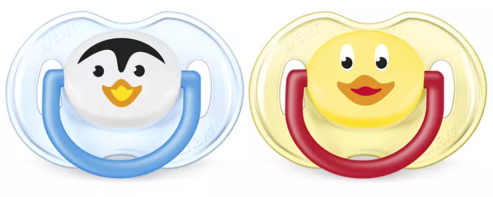 AVENT Classic Пустышка силиконовая ортодонтическая, 0-6 месяцев, 2 шт, арт. SCF182/12 фото