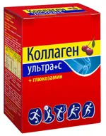 Коллаген Ультра + C + глюкозамин, порошок, 8 г, 7 шт, вишня фото